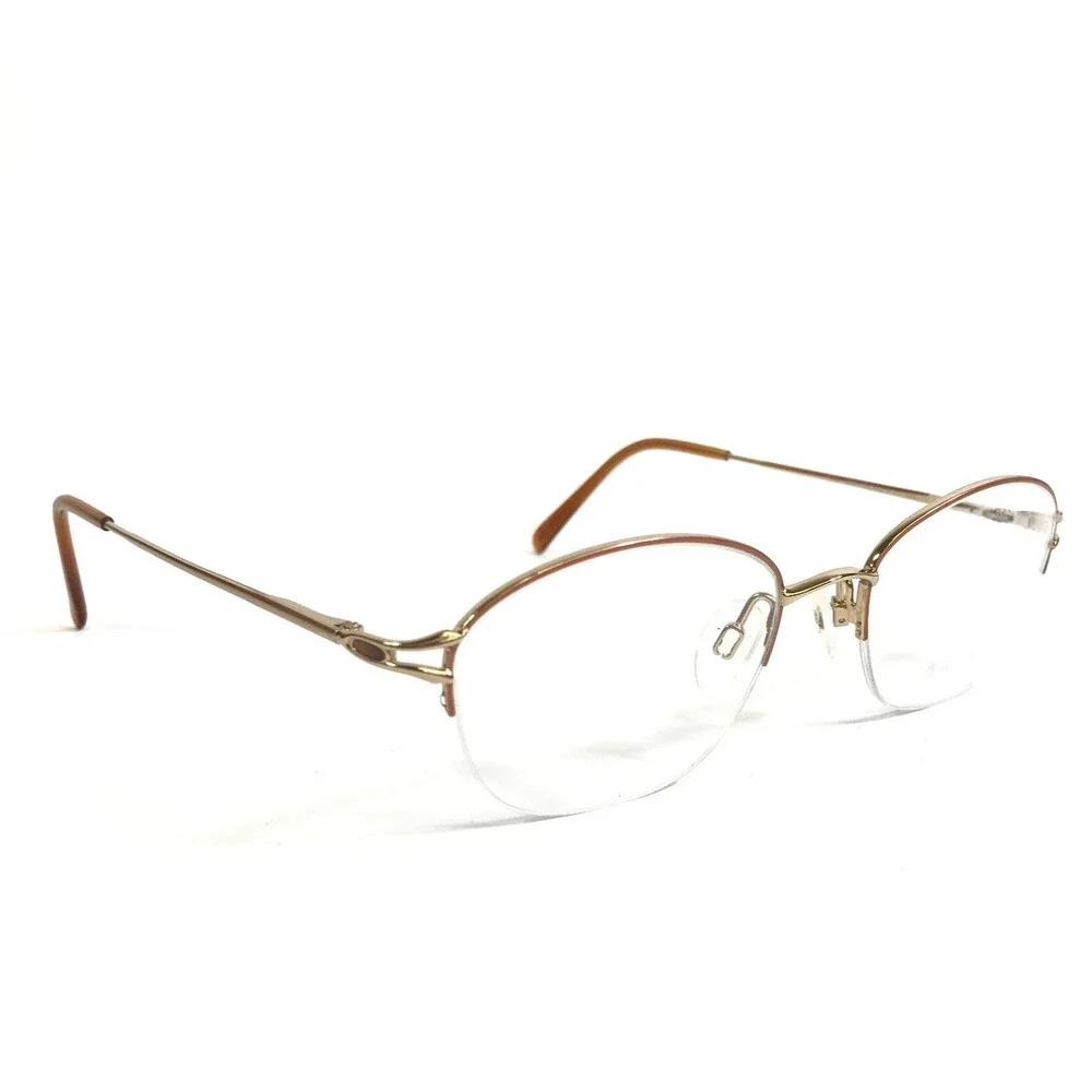 Aristar Eyeglasses Frames AR6840 028 Copper Brown Half Rim Round 51-19-140